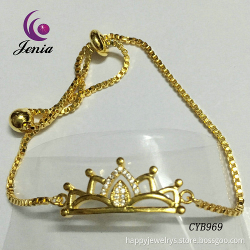 Jenia 2016 Popular Trend Design Thin Copper Gold Plating Chain Bracelet